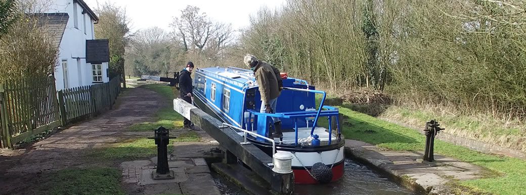 Entering a canal lock